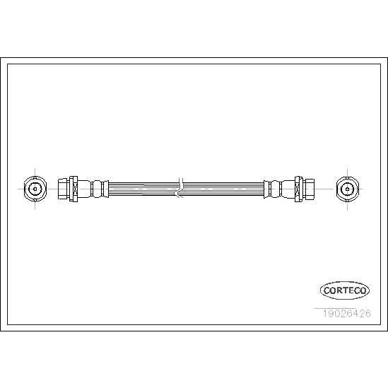 Слика на црево за кочница CORTECO 19026426 за Ford Mondeo 1 (GBP) 1.8 TD - 90 коњи дизел