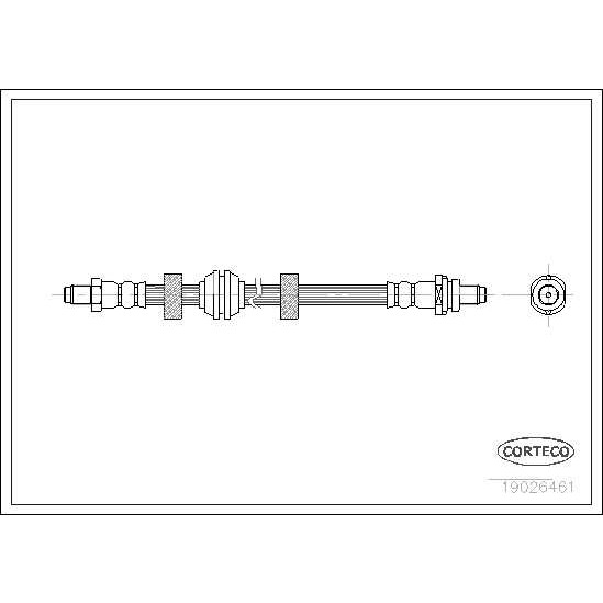 Слика на црево за кочница CORTECO 19026461 за Ford Mondeo 1 Saloon (GBP) 1.6 i 16V - 90 коњи бензин