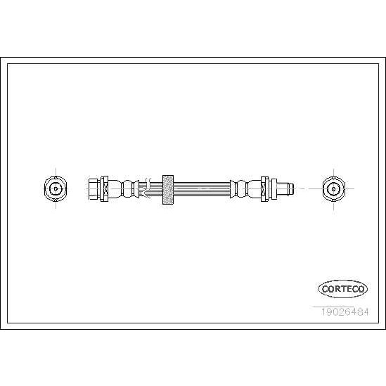 Слика на црево за кочница CORTECO 19026484 за Ford Mondeo 2 (BAP) 1.8 TD - 90 коњи дизел