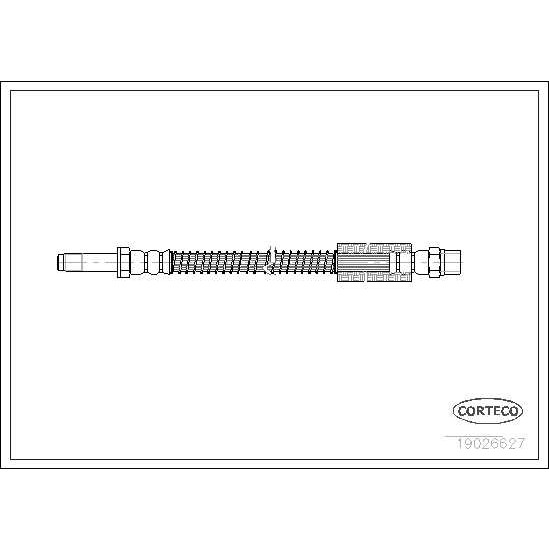 Слика на црево за кочница CORTECO 19026627 за Volvo V70 Estate (P80) 2.4 Bifuel - 140 коњи Бензин/Метан (CNG)