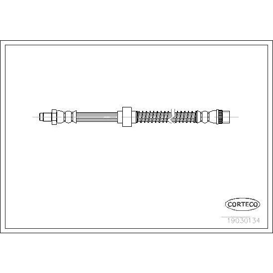 Слика на црево за кочница CORTECO 19030134 за Citroen Xsara N1 1.4 HDi - 68 коњи дизел