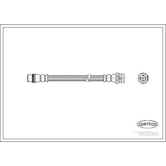 Слика на црево за кочница CORTECO 19030300 за Renault Laguna 2 Sport Tourer (KG0-1) 2.0 dCi (KG1T) - 150 коњи дизел