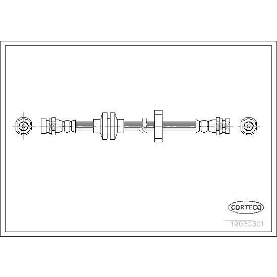 Слика на црево за кочница CORTECO 19030301 за Renault Laguna 2 Sport Tourer (KG0-1) 2.0 16V IDE (KG0N) - 140 коњи бензин