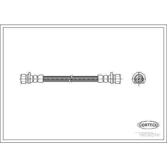 Слика на црево за кочница CORTECO 19030516 за Honda CRX 3 (EH,EG) 1.6 i VTi (EG2) - 160 коњи бензин