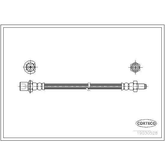 Слика на црево за кочница CORTECO 19030528 за Toyota HiAce 3 Box (H50) 2.0 - 101 коњи бензин