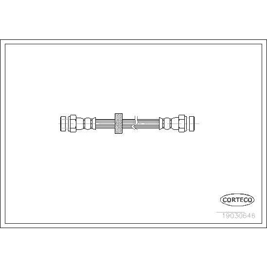 Слика на црево за кочница CORTECO 19030646 за VW Caddy 2 Box (9K9A) 1.7 SDI - 57 коњи дизел