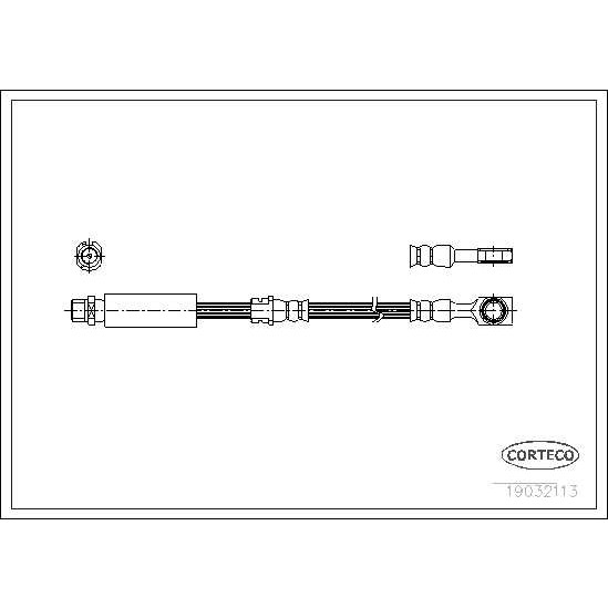 Слика на црево за кочница CORTECO 19032113 за Opel Signum 2.2 DTI - 125 коњи дизел