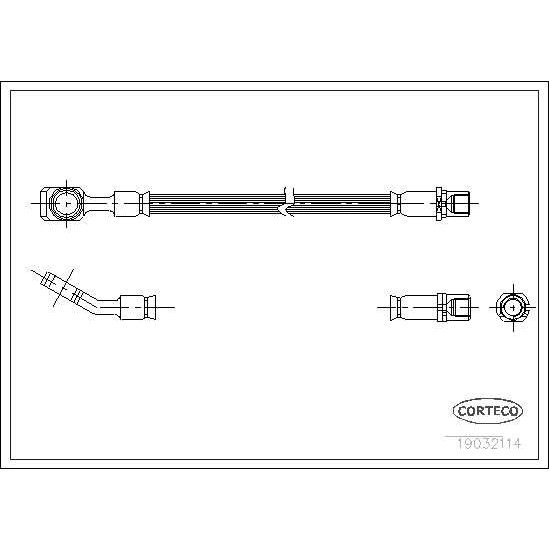 Слика на црево за кочница CORTECO 19032114 за Opel Vectra C 1.9 CDTI - 150 коњи дизел