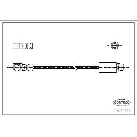 Слика на црево за кочница CORTECO 19032175 за Ford Mondeo 2 Clipper (BNP) 2.0 i - 131 коњи бензин