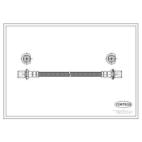 Слика на црево за кочница CORTECO 19032247 за Toyota HiAce 3 Box (H50) 2.0 - 101 коњи бензин