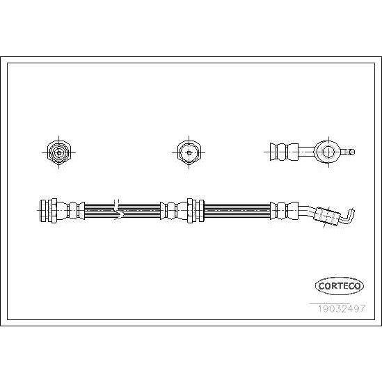 Слика на црево за кочница CORTECO 19032497 за Mazda 626 Saloon (GF) 1.9 - 90 коњи бензин