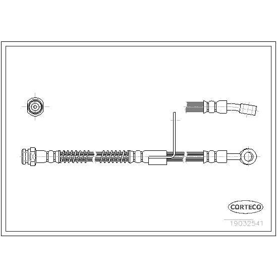 Слика на црево за кочница CORTECO 19032541 за Hyundai Excel 1 (X-3) 1.5 i 16V - 99 коњи бензин