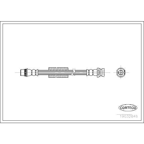 Слика на црево за кочница CORTECO 19032846 за Nissan Interstar Bus (X70) dCi 120 - 115 коњи дизел