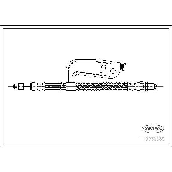 Слика на црево за кочница CORTECO 19032885 за Ford Fiesta 4 (ja,jb) 1.0 i - 52 коњи бензин