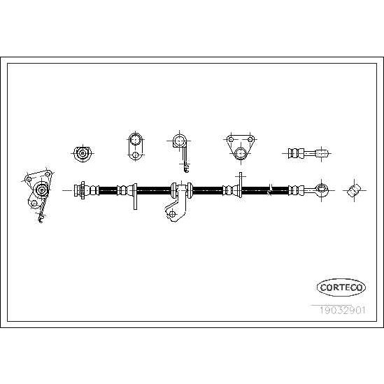 Слика на црево за кочница CORTECO 19032901 за Honda CRX 3 (EH,EG) 1.6 i VTi (EG2) - 160 коњи бензин