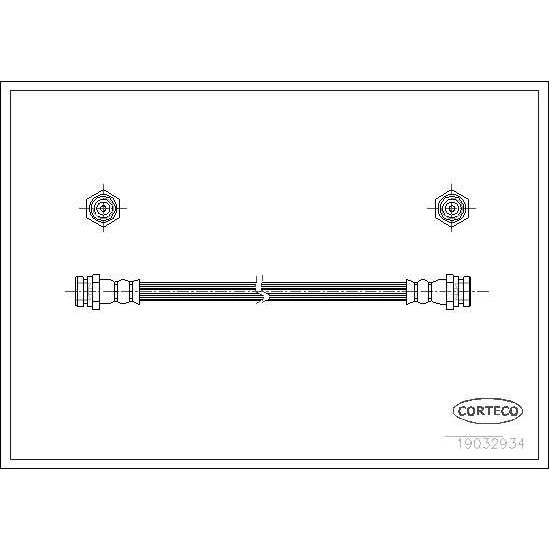 Слика на црево за кочница CORTECO 19032934 за Mitsubishi Pajero (V3,V2,V4 W) 3.0 V6 24V (V43W, V23W) - 181 коњи бензин