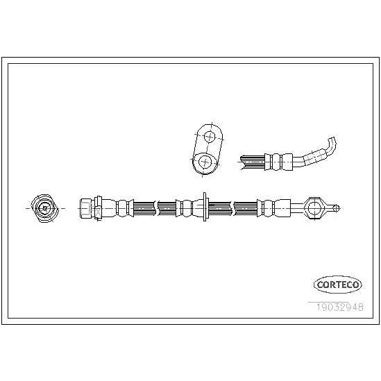 Слика на црево за кочница CORTECO 19032948 за Toyota Corolla Liftback (E11) 1.4 (EE111_) - 86 коњи бензин