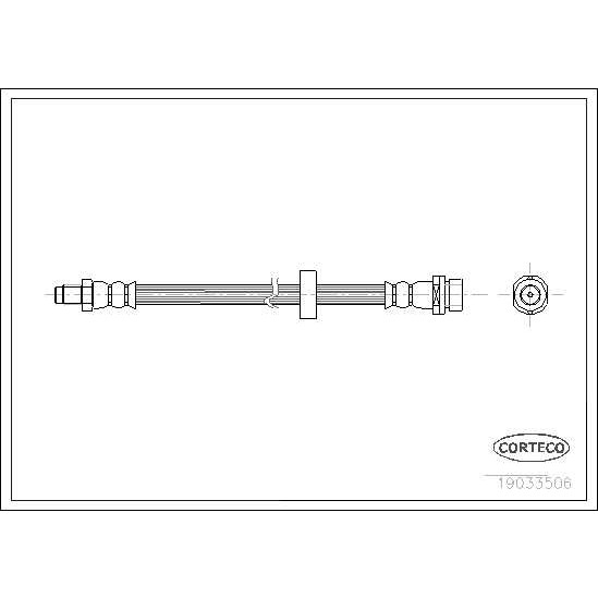 Слика на црево за кочница CORTECO 19033506 за Ford Tourneo Connect 1.8 Di - 75 коњи дизел