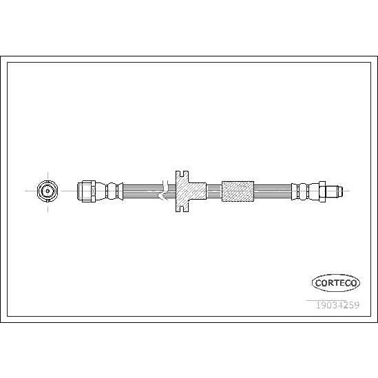 Слика на црево за кочница CORTECO 19034259 за Mercedes C-class Saloon (w202) C 200 Kompressor (202.025) - 192 коњи бензин