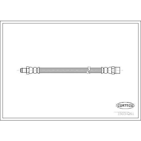 Слика на црево за кочница CORTECO 19034261 за камион MAN TGM 18.250 FAK, FARK, FAK-L, FARK-L - 250 коњи дизел