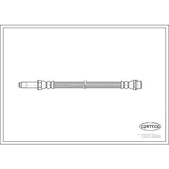 Слика на црево за кочница CORTECO 19034268 за VW Transporter T5 Box 2.0 TSI - 204 коњи бензин