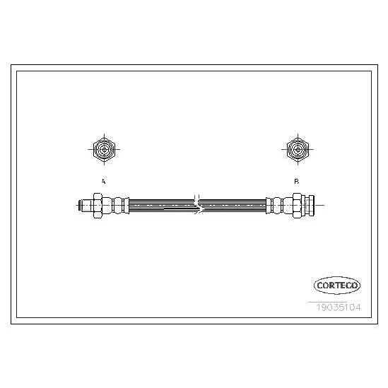 Слика на црево за кочница CORTECO 19035104 за Mitsubishi Montero Sport (K90) 3.0 V6 (K96W) - 170 коњи бензин