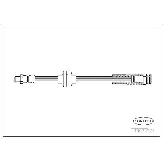 Слика на црево за кочница CORTECO 19035273 за Fiat Ducato Platform 250 160 Multijet 3,0 D - 158 коњи дизел