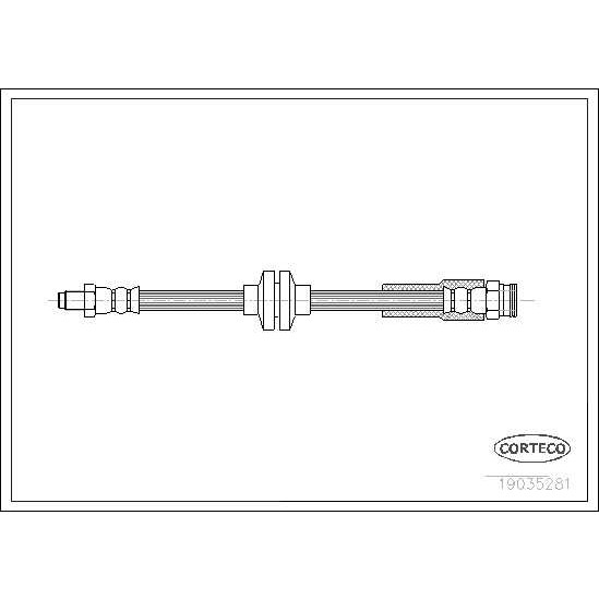 Слика на црево за кочница CORTECO 19035281 за Citroen Jumper BOX 3.0 HDi 160 - 157 коњи дизел