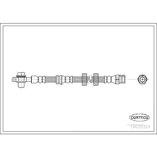 Слика на црево за кочница CORTECO 19035324 за Skoda Roomster Praktik (5J) 1.4 TDI - 80 коњи дизел