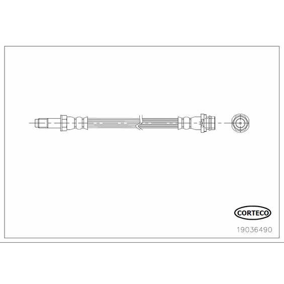 Слика на црево за кочница CORTECO 19036490 за Ford Galaxy 2.0 TDCi - 130 коњи дизел