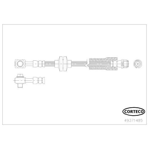 Слика на црево за кочница CORTECO 49371485 за Opel Astra J 2.0 CDTI - 160 коњи дизел