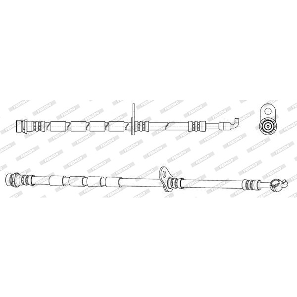 Слика на црево за кочница FERODO FHY2829 за Ford Fiesta 6 1.4 LPG - 97 коњи Бензин/Автогаз (LPG)