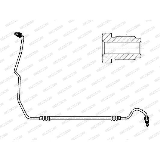 Слика на црево за кочница FERODO FHY3354 за Renault Megane 3 Coupe 1.6 16V (DZ0U, DZ1B, DZ1H) - 110 коњи бензин