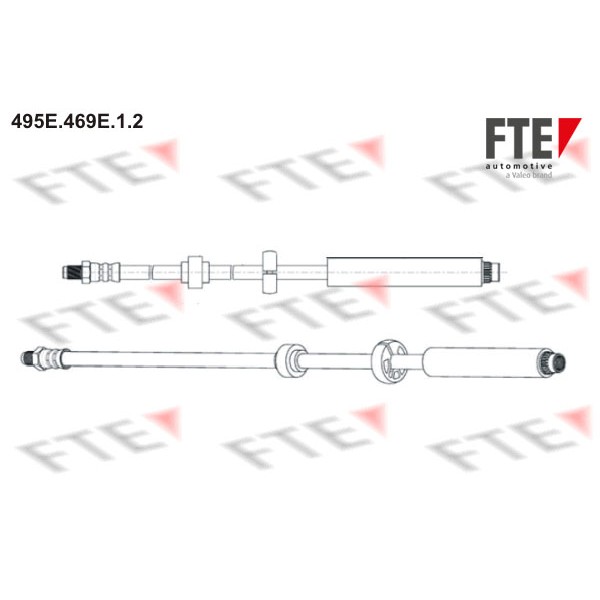 Слика на црево за кочница FTE 495E.469E.1.2 за Citroen C3 II Hatchback 1.2 VTi 82 - 82 коњи бензин