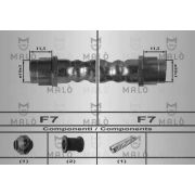 Слика 1 на црево за кочница MALO 80169