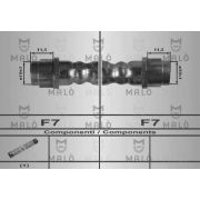 Слика 1 на црево за кочница MALO 80170