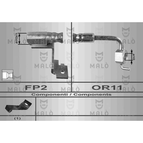 Слика на црево за кочница MALO 8582 за Ford Escort 7 (gal,aal,abl) 1.8 16V - 115 коњи бензин