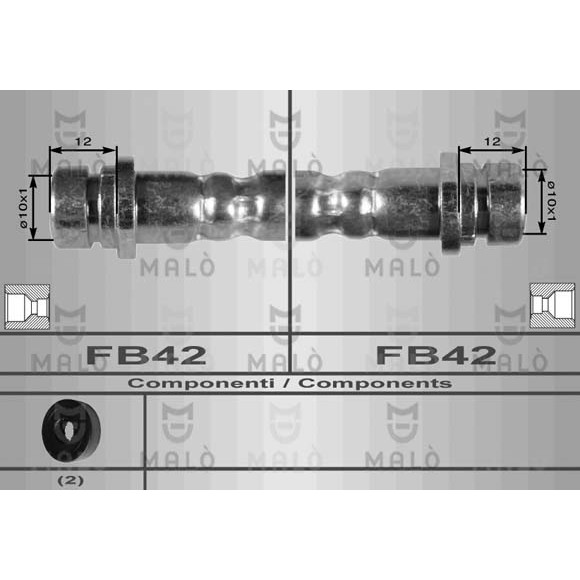 Слика на црево за кочница MALO 8646 за Ford Mondeo 1 (GBP) 1.8 i 16V 4x4 - 115 коњи бензин