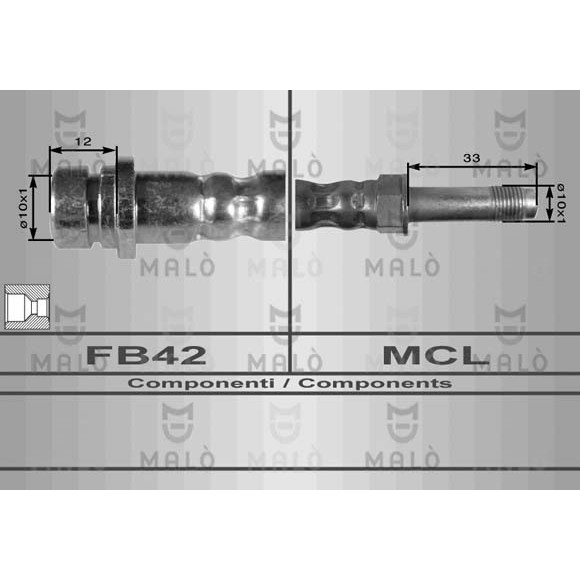 Слика на црево за кочница MALO 8686 за Ford Mondeo 2 Clipper (BNP) 2.0 i - 131 коњи бензин