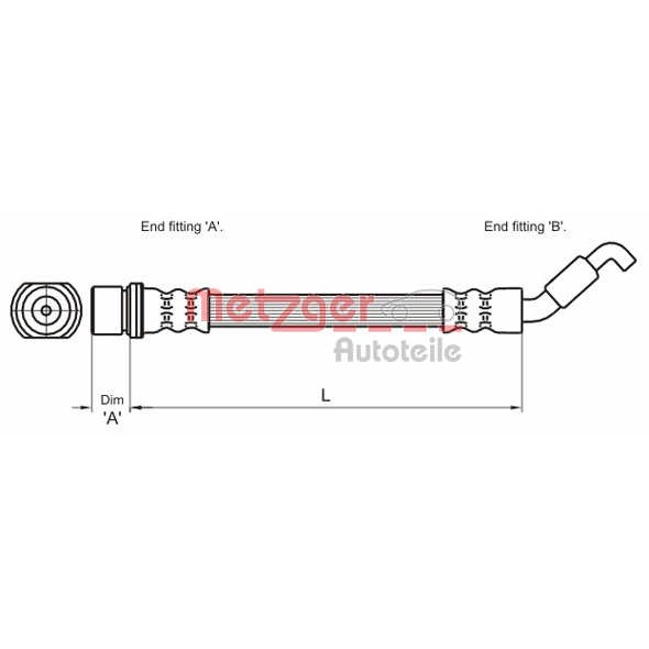 Слика на Црево за кочница METZGER 4110033