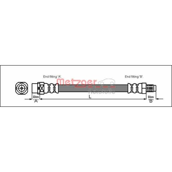 Слика на Црево за кочница METZGER 4110044