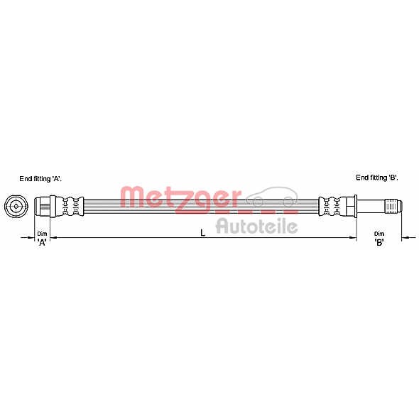 Слика на Црево за кочница METZGER 4110275