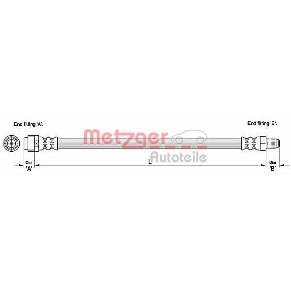 Слика на Црево за кочница METZGER 4110276