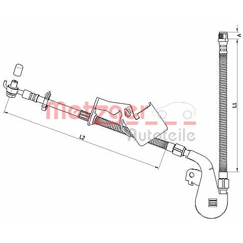 Слика на Црево за кочница METZGER 4110808