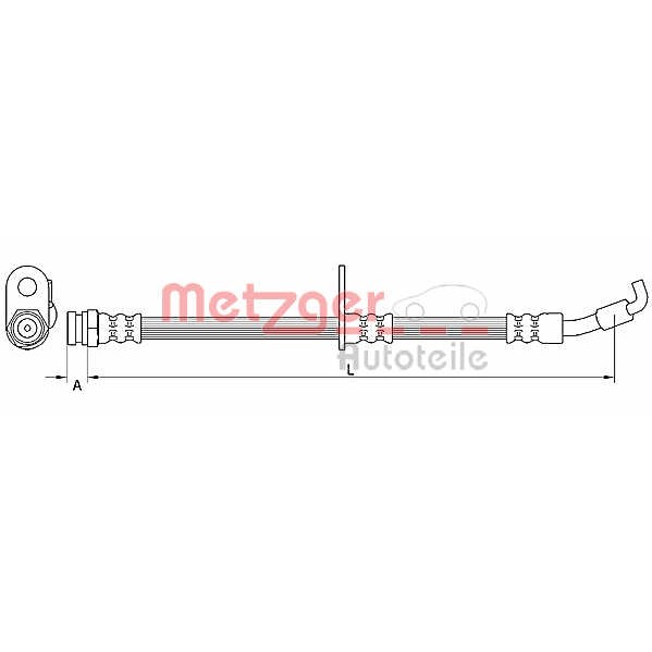 Слика на Црево за кочница METZGER 4110875