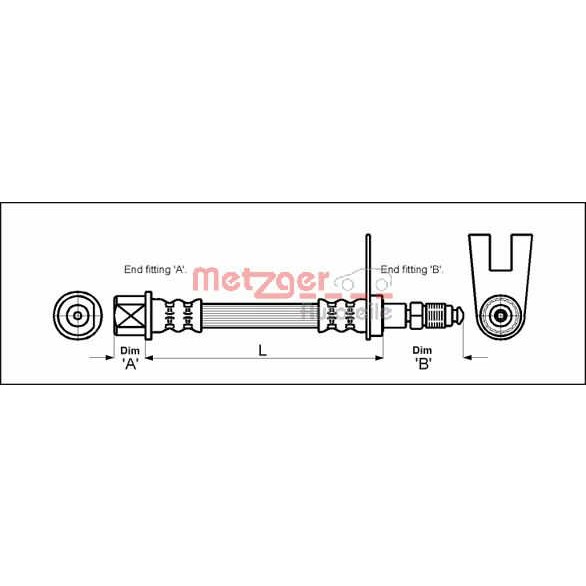 Слика на Црево за кочница METZGER 4111160