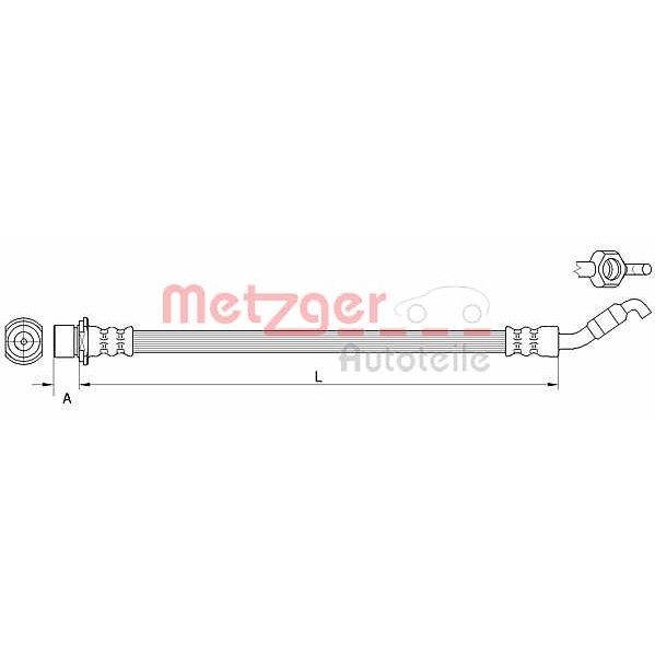 Слика на Црево за кочница METZGER 4111511