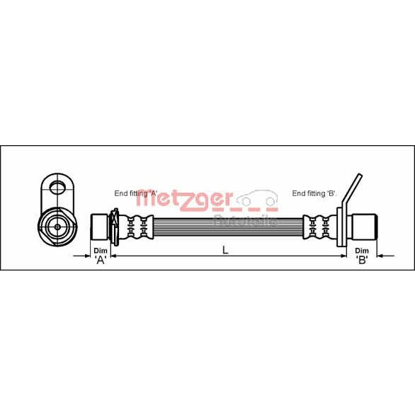 Слика на Црево за кочница METZGER 4112171