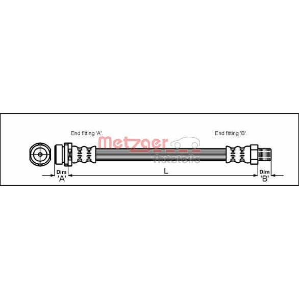 Слика на Црево за кочница METZGER 4112316