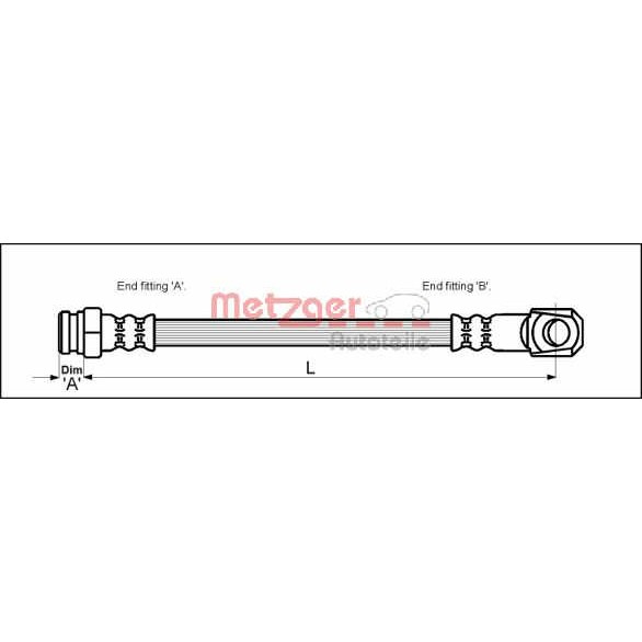 Слика на Црево за кочница METZGER 4114050